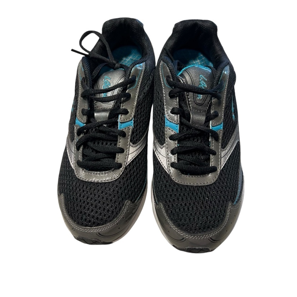 L.A. Gear Black Silver Teal Women's Sneakers - Picture 2 of 9